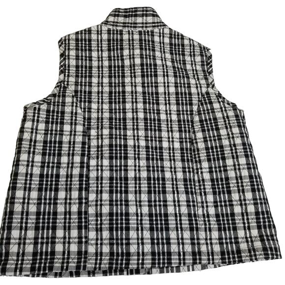 Baxter & Wells Black Silver Quilted Light Weight Vest Excellent Size M - Picture 2 of 7